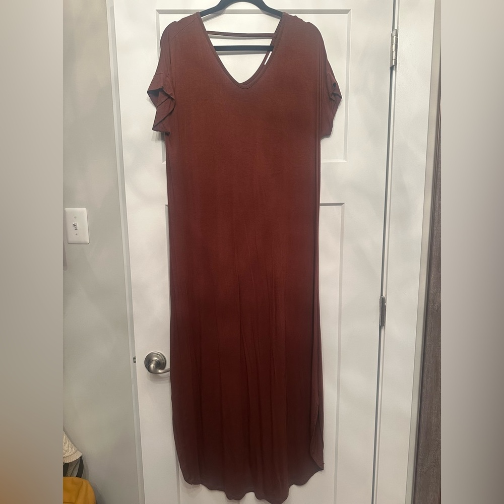 LuLaRoe Macy Dress brown size medium.